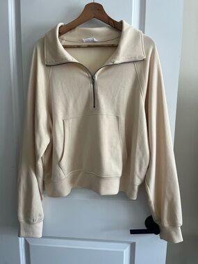 Double Zero Cream Quarter Zip Sweater sz L